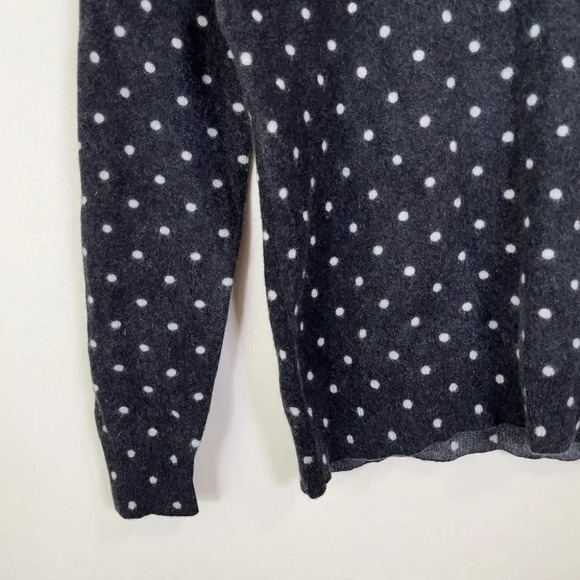 Lord & Taylor Cashmere Polka Dot Crewneck Sweater - Picture 4 of 11